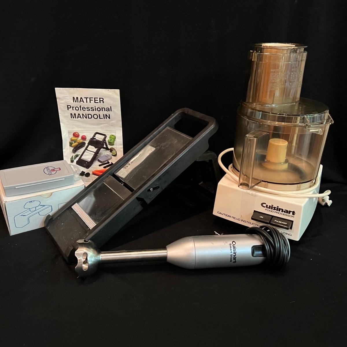 Vintage Cuisinart Food Processor, Stick Blender & Matfer Mandolin (KMK