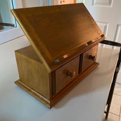 Handmade Wood Cookbook Holder/Recipe Box
