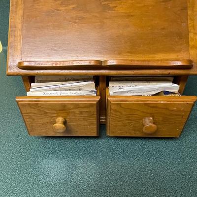 Handmade Wood Cookbook Holder/Recipe Box