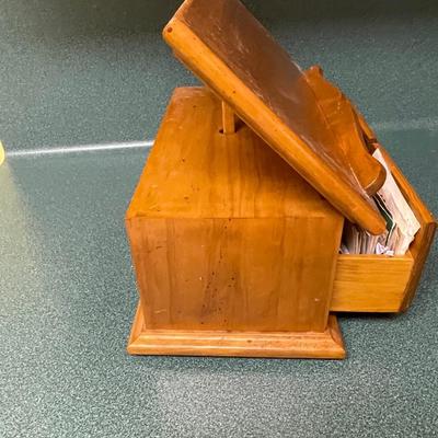 Handmade Wood Cookbook Holder/Recipe Box