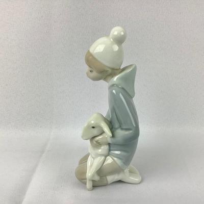 Lot 574 Vintage LLADRO, made in Spain Porcelain Figurine, Boy with Lamb