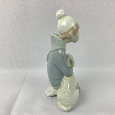Lot 574 Vintage LLADRO, made in Spain Porcelain Figurine, Boy with Lamb