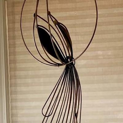 Vintage Brass Peacock Mobile