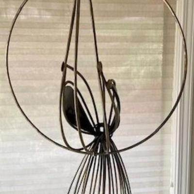 Vintage Brass Peacock Mobile