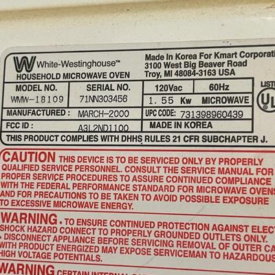 White Westinghouse Microwave