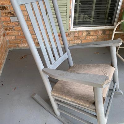 Vintage wooden porch rocker
