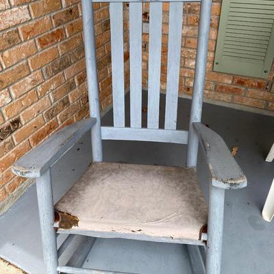 Vintage wooden porch rocker