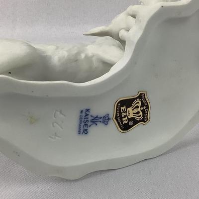 Lot 585 Signed by G. Bachman, Vintage Kaiser Porcelain Figurine, Doe/Fawn