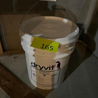 Partially full 5 gallon paint