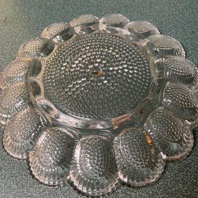 Indiana Glass Starburst Egg Platter