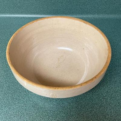 Vintage Pottery Glazed 10â€ Bowl