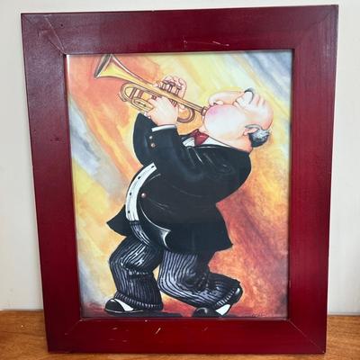 8 Piece Tracy Flickinger Music Theme Framed Prints Art Shadow Box