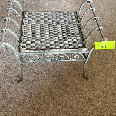Vintage Metal Vanity bench