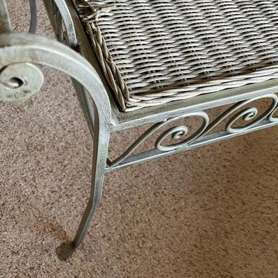Vintage Metal Vanity bench