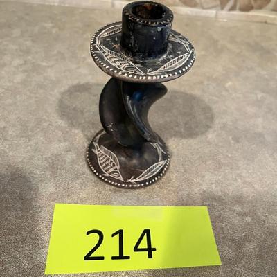 Mexican stone candle holder
