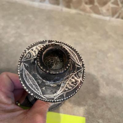 Mexican stone candle holder