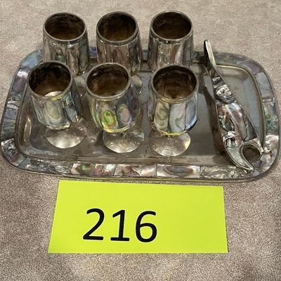 Alpaca Mexico Abalone Goblet Set