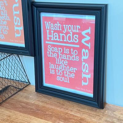 5 Framed Washroom Art Prints