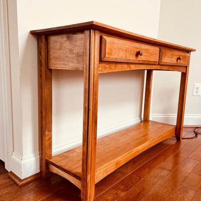 Wooden Hall Table 2 Drawers