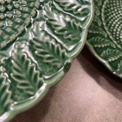 Lot of 5 green plates