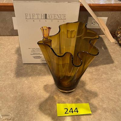 5th Ave Crystal Handkerchief Vase