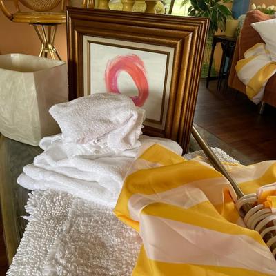Yellow and white bathroom