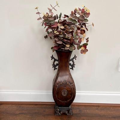 Metal Decorative Vase Dried Flower Arrangement
