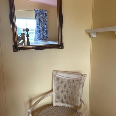 French Provincial chair and mirror