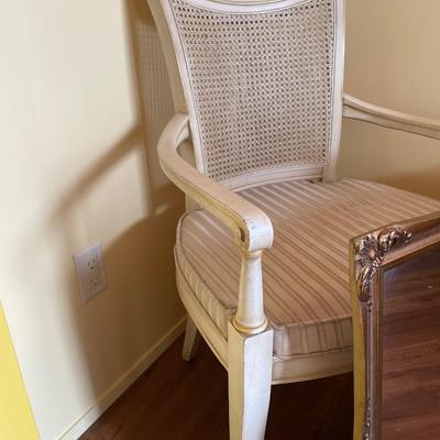 French Provincial chair and mirror