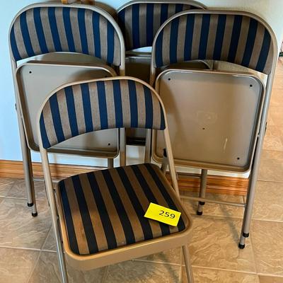 Lot of 4 Padded folding chairs