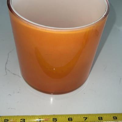 Bright orange plant potter (8 inches)