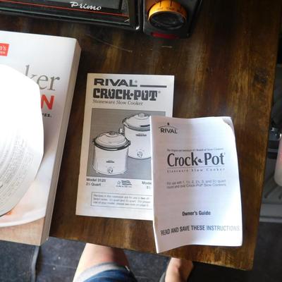 NEW RIVAL CROCKPOT AND TRAVEL CASE, SLOW COOKER REVOLUTION COOKBOOK AND NICE LITTLE PRIMO  TOASTER OVEN