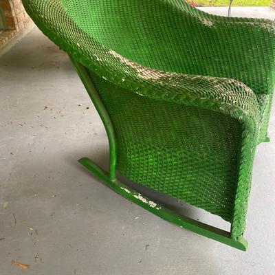 Antique wicker rocking chair