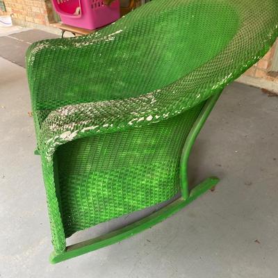 Antique wicker rocking chair