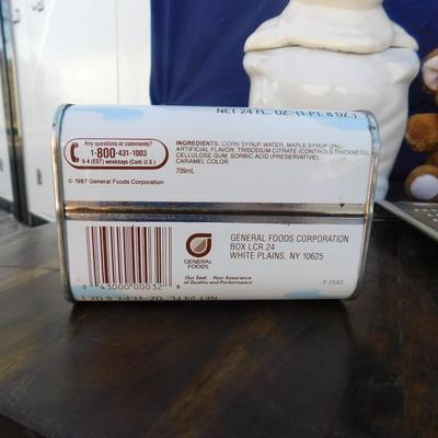 BLAST FROM THE PAST WITH ALL VINTAGE ITEMS, COOKIE JAR, LOG CABIN, HERSHEYS, TEDDY AND COOKBOOK