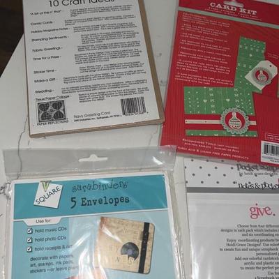 Lot of 6 card making kits / notes and envelopes