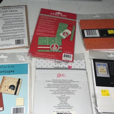Lot of 6 card making kits / notes and envelopes