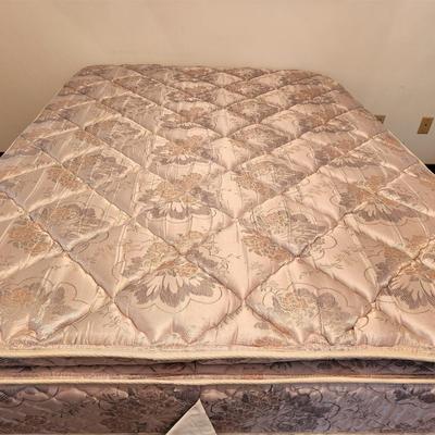 Lot #79 Double/Full Mattress/Box Spring Set on Frame - Clean