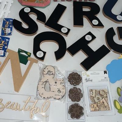 Large lot of wooden arts and craft items.