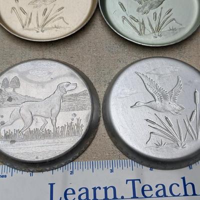 23 Vintage Aluminum Flight Coasters