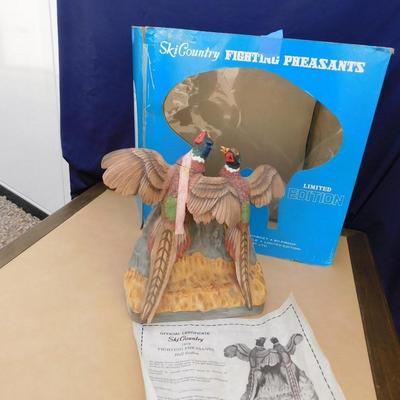 McCORMICK'S VINTAGE "THE FIGHTING PHEASANTS" DECANTER