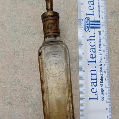 ANTIQUE RICHARD HUDNUT VIOLET SEC TOILET WATER EMBOSSED BOTTLE