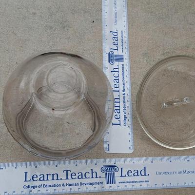 Rare 'From The Rexall Store' Embossed Glass Advertising Bowl and Lid