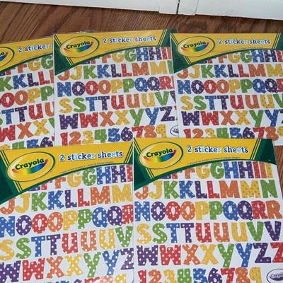 Lot of 5 crayola ABC (2 sticker sheets)