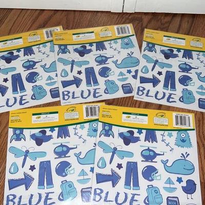 Lot of 5 crayola ABC (2 sticker sheets)