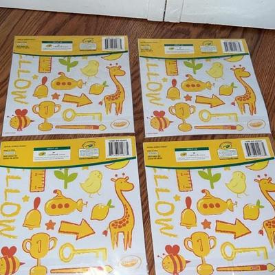 Lot of 4 Crayola alphabet stickers (each has 2 sheets)