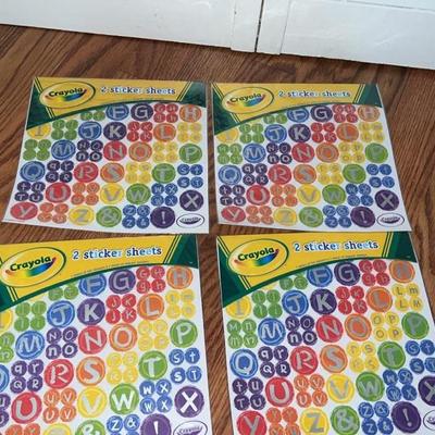 Lot of 4 Crayola alphabet stickers (each has 2 sheets)