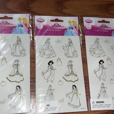 lot of 3 disney color in stickers