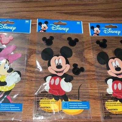 Lot of 3, disney mickey and minni large, Jolees boutique dimensional stickers