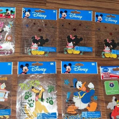 Lot of 8 disney and friends dimensional stickers